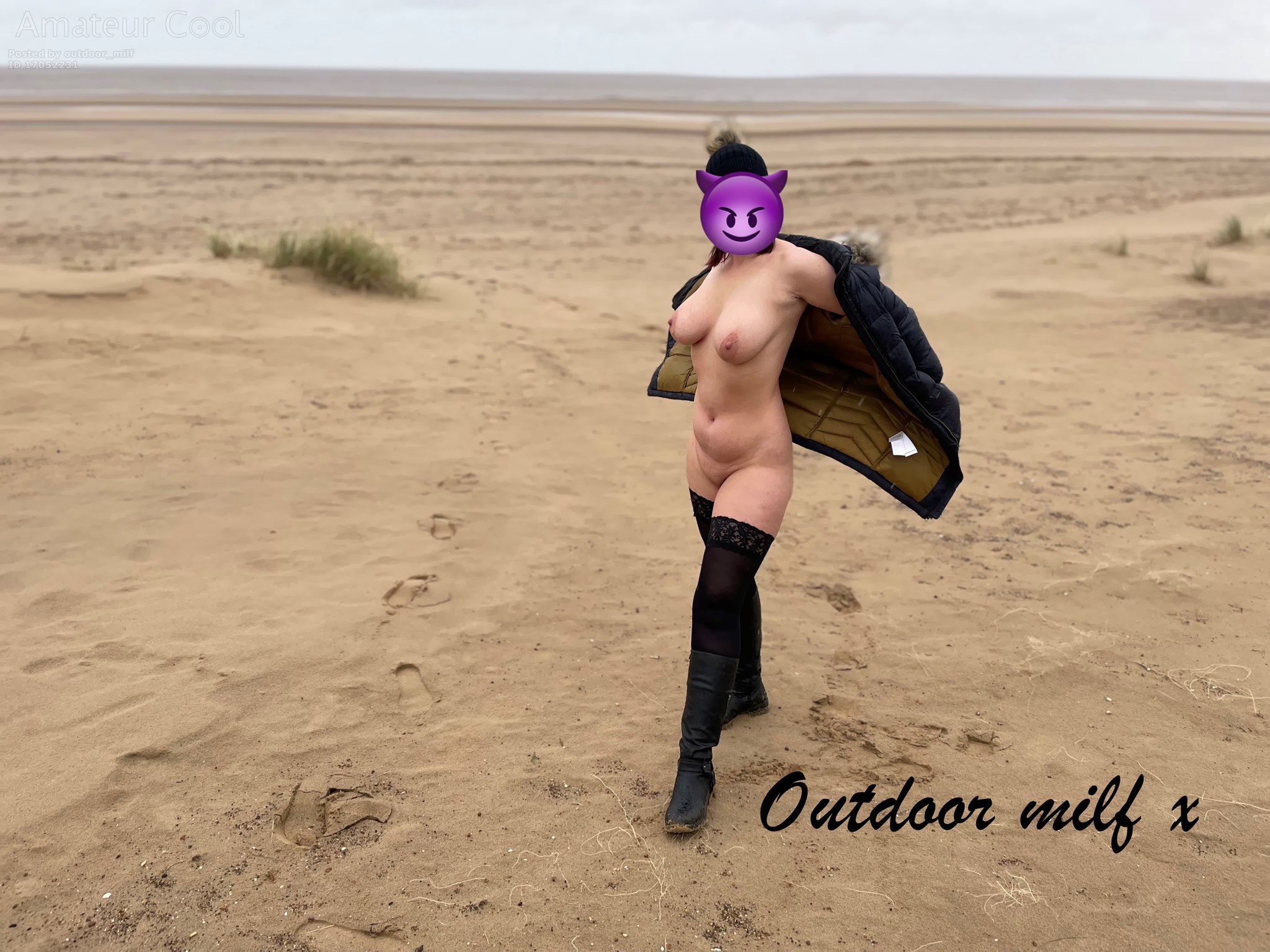 Flashing on a cold rainy day x