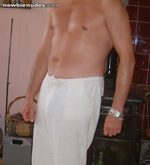 Hippy pants and recent Italian sun tan