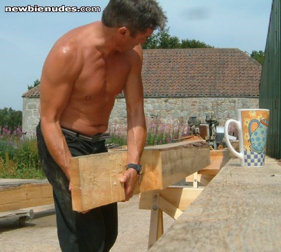 working in woodpile ........ooo its hard !